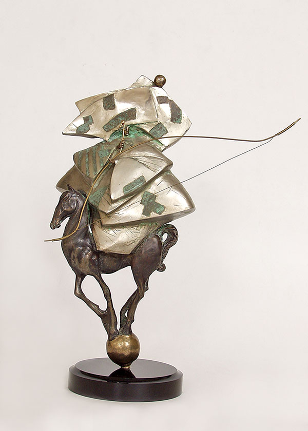 «Сталевий воїн». 2002. Бронза, нікелювання, оптичне скло